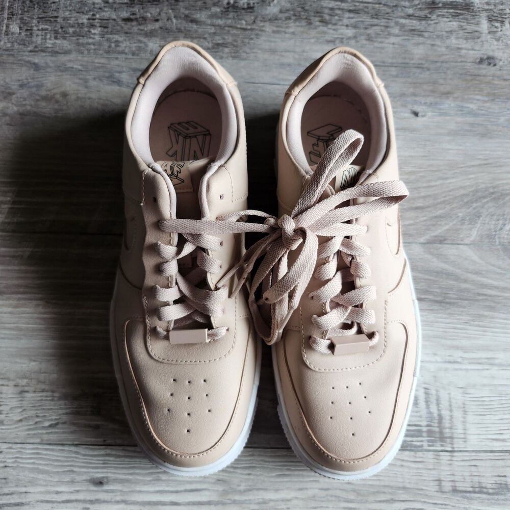 (9) Nike Air Force 1 Low PixelParticle Beige (Women's) - Picture 2 of 7